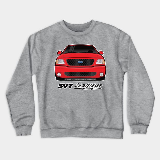 Gen 2 Lightning Truck 1999-2004 Red Crewneck Sweatshirt by RBDesigns